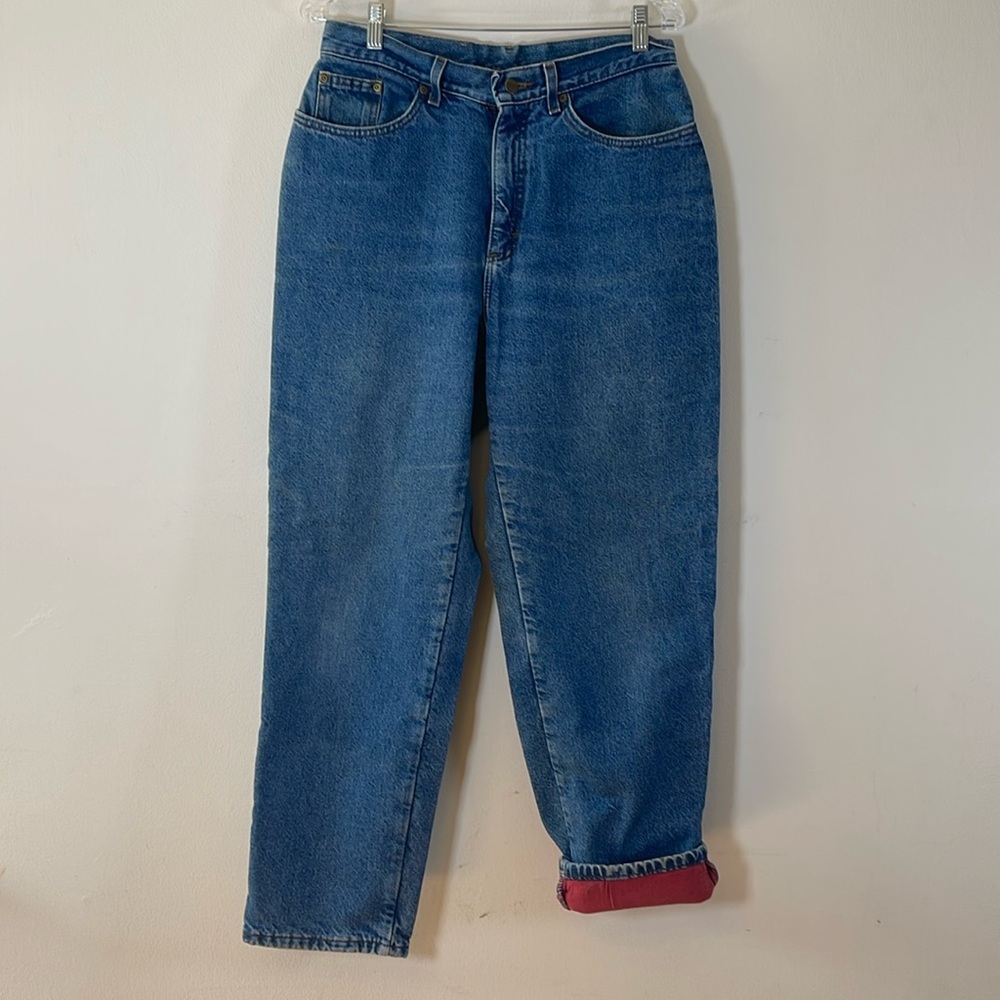 VINTAGE LL BEAN LINED HEAVYWEIGHT DENIM JEANS 12